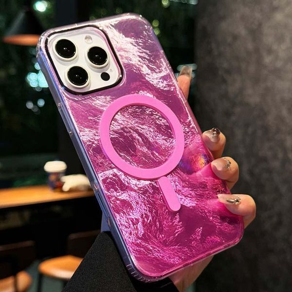 Чохол TPU Shiny Mountain (MagFit) для Apple iPhone 17 Pro (6.3") Pink 392974 фото