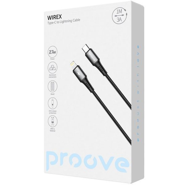 Кабель Proove WireX Type-C to Lightning 27W (1m) white (CCWX27002102) 383274 фото