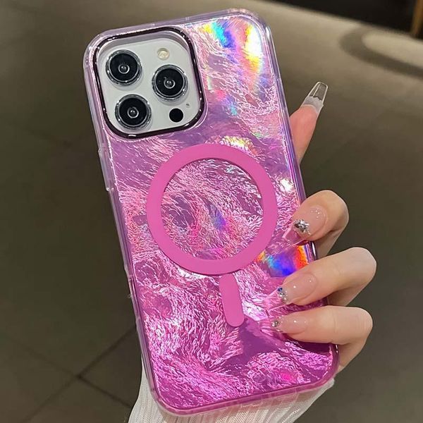 Чохол TPU Shiny Mountain (MagFit) для Apple iPhone 17 Pro (6.3") Pink 392974 фото