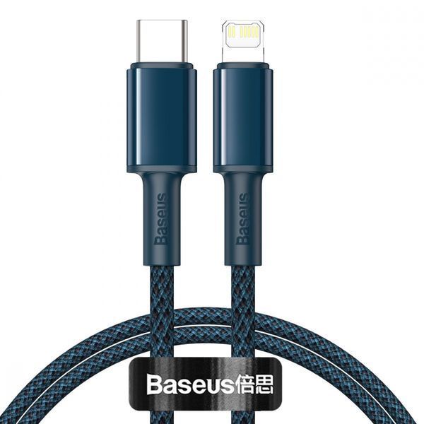 Кабель Baseus High Density Braided Type-C To Lightning PD 20W (1m) Blue 274138 фото