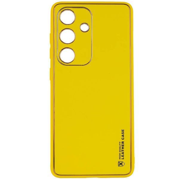 Шкіряний чохол Xshield для Samsung Galaxy S24 Жовтий / Yellow 285978 фото