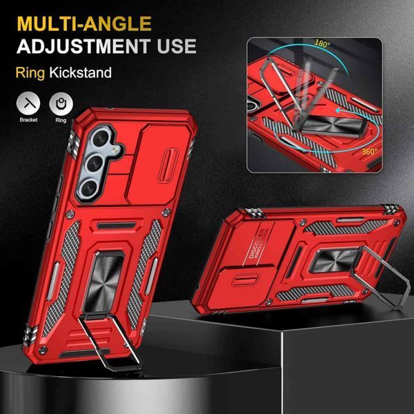 Ударостійкий чохол Camshield Army Ring для Samsung Galaxy A54 5G Червоний / Red 271450 фото