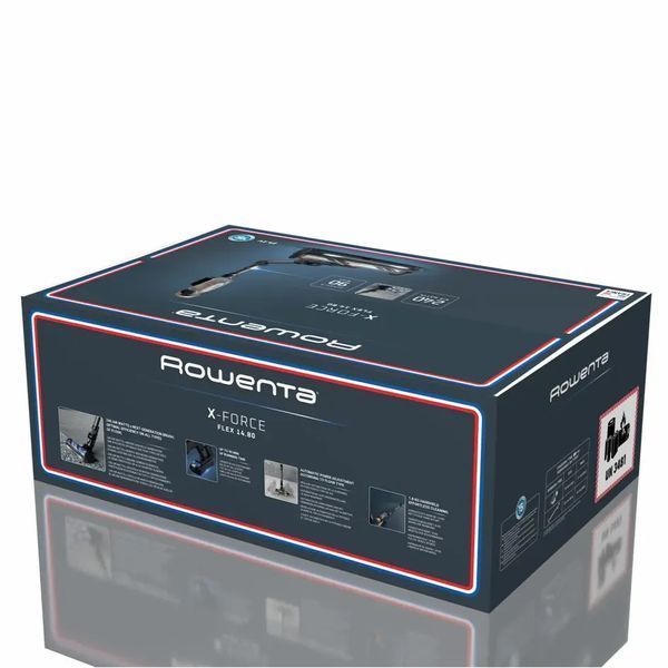 Пилосос Rowenta безпровідний X-Force Flex 14.80 Animal Aqua, 240Вт, вологе прибирання, конт пил -0.65л, автон. робота до 90хв, HEF system 99,9%, чорно 375798 фото