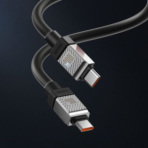 Кабель Baseus CoolPlay Series Type-C To Type-C 100W (1m) CAKW000202 White 275949 фото