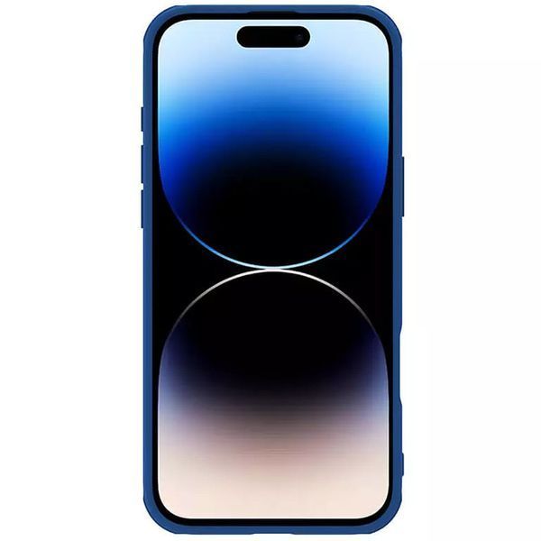 Карбонова накладка Nillkin CamShield Pro Magnetic для Apple iPhone 16 (6.1") Blue 361227 фото