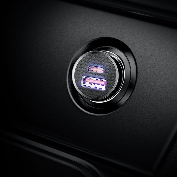 АЗП Baseus 1USB + Type-C Circular Plastic A PPS (5A) (CCALL-YS01) Black 190192 фото