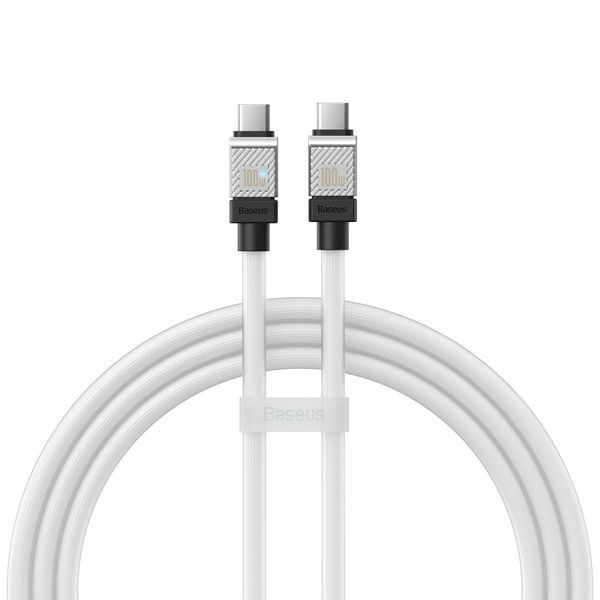 Кабель Baseus CoolPlay Series Type-C To Type-C 100W (1m) CAKW000202 White 275949 фото