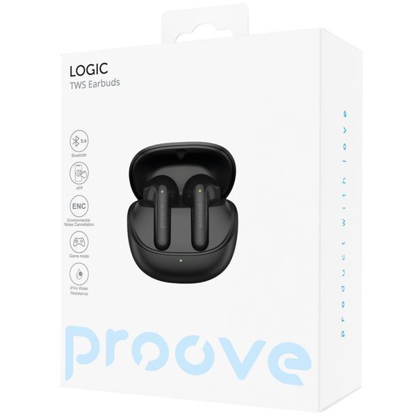 Навушники Proove Logic TWS (APP) (TWLT54002201) black 355591 фото