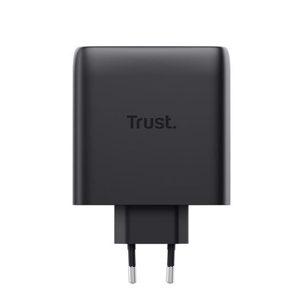 Зарядний пристрій мережевий Trust Maxo 100Вт, GaN, 2xUSB-C ,PD/PPS, чорний 393200 фото