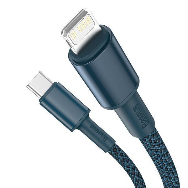 Кабель Baseus High Density Braided Type-C To Lightning PD 20W (1m) Blue 274138 фото
