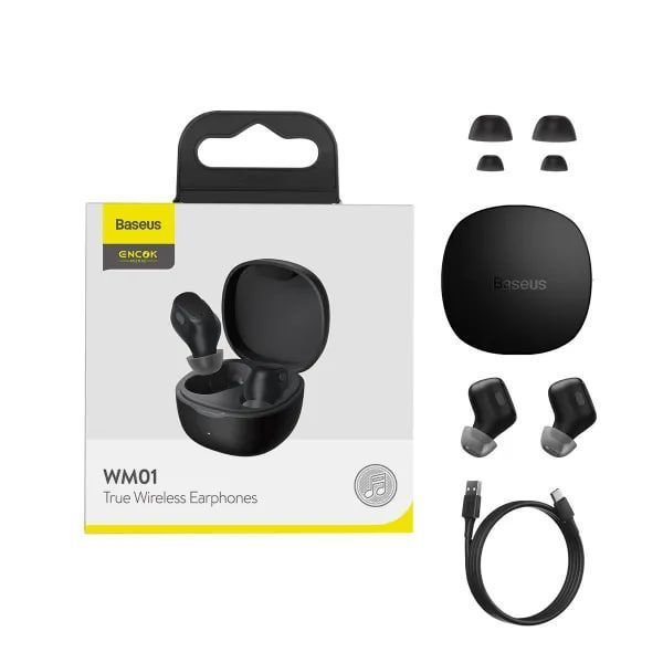 Навушники Baseus Encok WM01 TWS (NGTW370001) Black 287595 фото