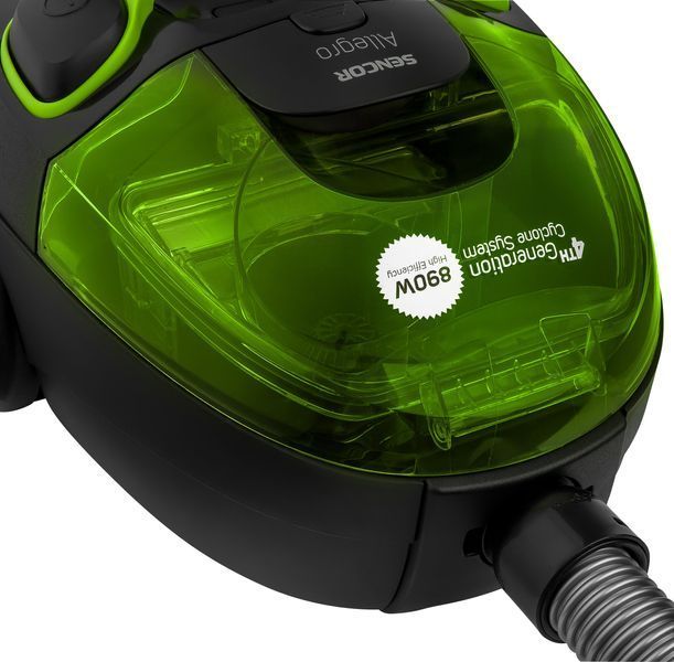 Пилосос Sencor контейнерний Allegro, 890Вт, конт пил -1.5л, НЕРА, чорно-зелений (SVC510GR-EUE2) 374630 фото