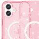 Чохол TPU Galaxy Sparkle (MagFit) для Apple iPhone 16 (6.1") Pink+Glitter 317020 фото 7