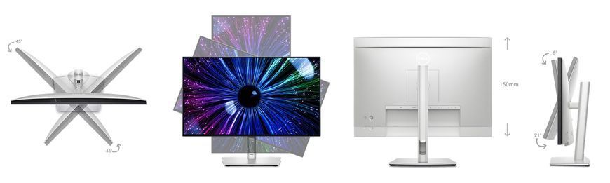 Монітор DELL 23.8" U2424HE HDMI, DP, USB-C, RJ-45, Audio, IPS, 120Hz, sRGB 100%, Pivot 363820 фото