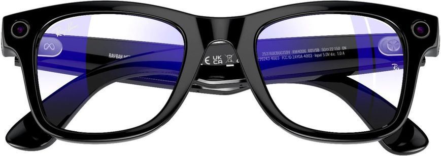 Розумні окуляри RAY-BAN | META WAYFARER - Shiny Black - Clear Transitions - L (RW4006 601/SB 50-22) 288213 фото