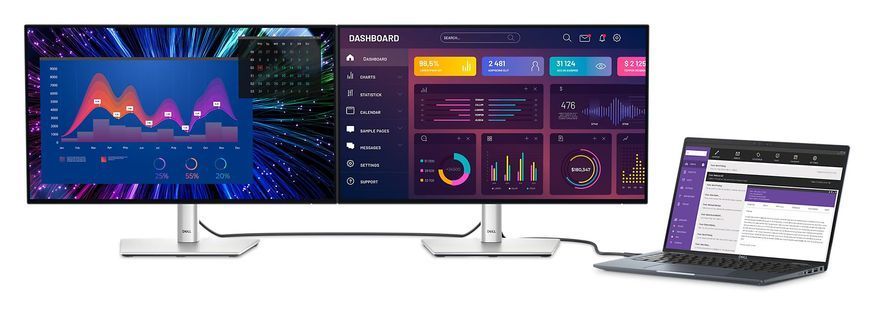 Монітор DELL 23.8" U2424HE HDMI, DP, USB-C, RJ-45, Audio, IPS, 120Hz, sRGB 100%, Pivot 363820 фото