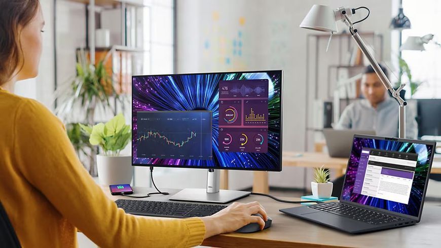 Монітор DELL 23.8" U2424HE HDMI, DP, USB-C, RJ-45, Audio, IPS, 120Hz, sRGB 100%, Pivot 363820 фото