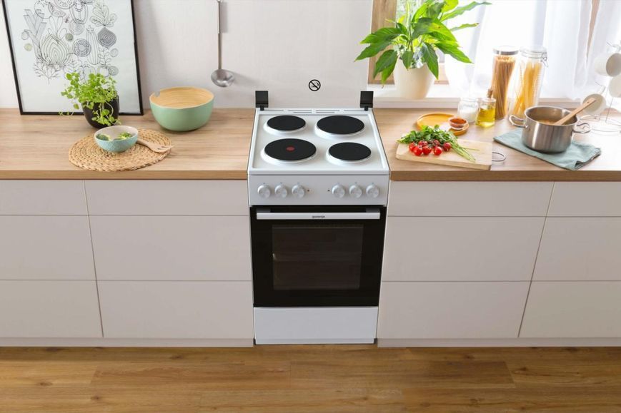 Плита Gorenje електрична , 68л, 50x60см, гриль, білий (GE5A21WH) 374096 фото