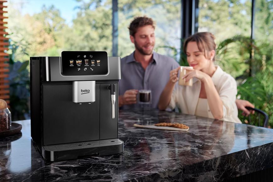 Кавомашина Beko 2.0л, зерно, ручний капучинатор, авторецептів - 5, чорний (CEG7302B) 380172 фото