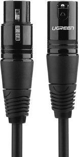 Кабель UGREEN AV130 XLR Male To Female Cable 2m (20710) Black 314292 фото