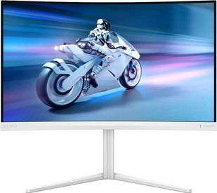 Монiтор TFT PHILIPS 27" Evnia 27M2C5501/00 VA Curved QHD 180Hz HDMI DP HAS Ambiglow White 324047 фото