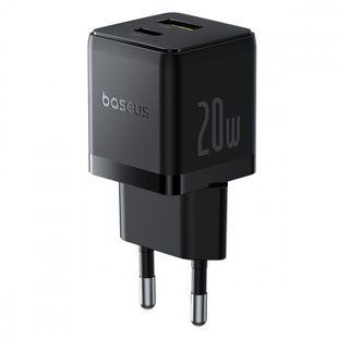 Зарядний Пристрій Baseus Palm Fast Charger Type-C+USB 20W (P10111608113-00) Black 347056 фото