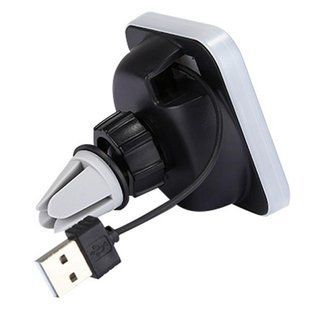 Автомобільна станція док Adsorption Mobile Phone Wireless Charging Holder Black 123335 фото