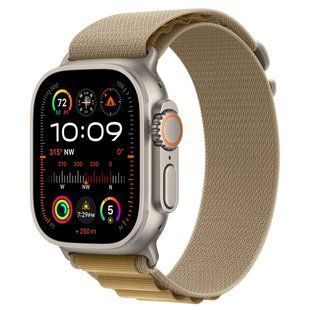 Ремінець Apple Watch Alpine Loop Band Small Для Watch 49mm - Natural Titanium Finish - Tan (MXN13) 330112 фото