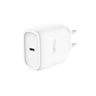Зарядний пристрій мережевий Trust Maxo 45Вт, GaN, USB-C PD/PPS, білий 393202 фото