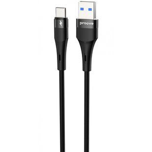 Кабель Proove Light Silicone Plus USB to Type-C 3A (1m) (CCLS15001201) black 383256 фото
