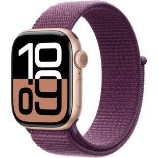 Смарт-годинник Apple Watch Series 10 GPS 46mm Rose Gold Aluminium Case with Plum Sport Loop MWWV3 320065 фото
