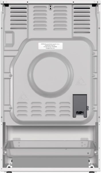 Плита Gorenje електрична склокерамічна, 70л, 50x60см, дисплей, приготування з паром, програматор, білий (GECS5C70WA) 374097 фото