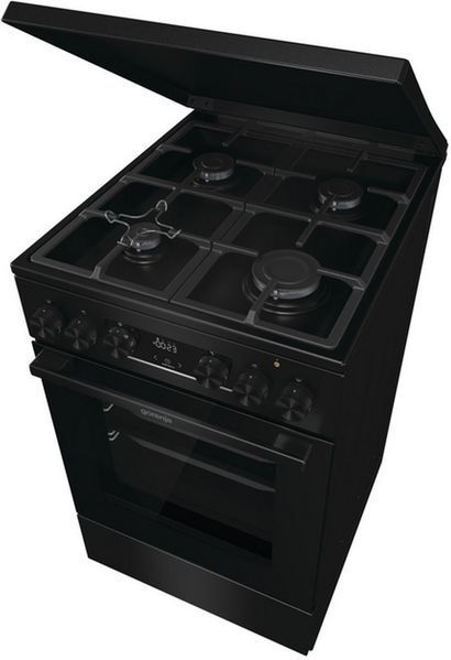 Плита Gorenje комбінована, 70л, 50x60см, дисплей, чавун, чорний (GK5C42BF) 375069 фото