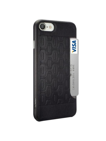 Чохол-накладка iPhone 7 O!coat Jelly+Pocket 2 in 1 case with card holder Black+Clear OC722KC 70859 фото