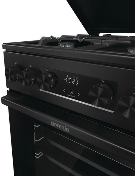 Плита Gorenje комбінована, 70л, 50x60см, дисплей, чавун, чорний (GK5C42BF) 375069 фото
