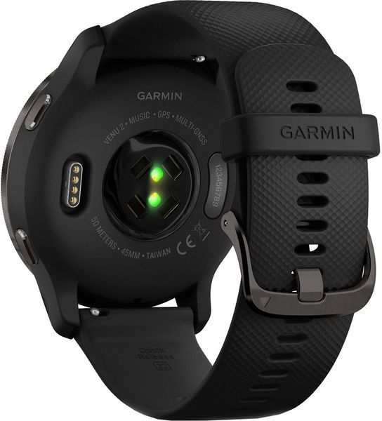 Смарт-годинник Garmin Venu 2 Slate with Black Leather Band (010-02430-21) Global 399166 фото