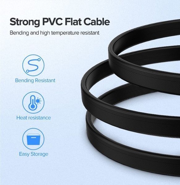Кабель UGREEN US217 Angled SATA 3 Data Cable 0.5m Black (30797) 278836 фото
