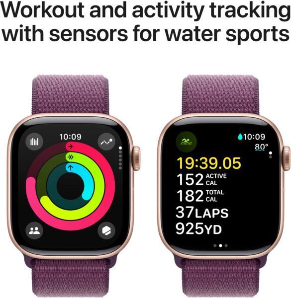 Смарт-годинник Apple Watch Series 10 GPS 46mm Rose Gold Aluminium Case with Plum Sport Loop MWWV3 320065 фото