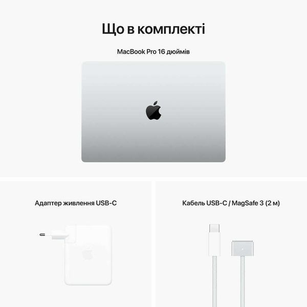Ноутбук Apple MacBook Pro 16 12CPU/38GPU/96GB/4TB Silver Z1770019Q (M2 Max) 267262 фото