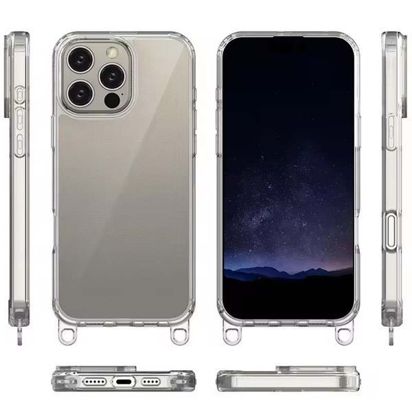 Чохол TPU Transparent with Straps для Apple iPhone 14 Pro (6.1") Red / White 312923 фото