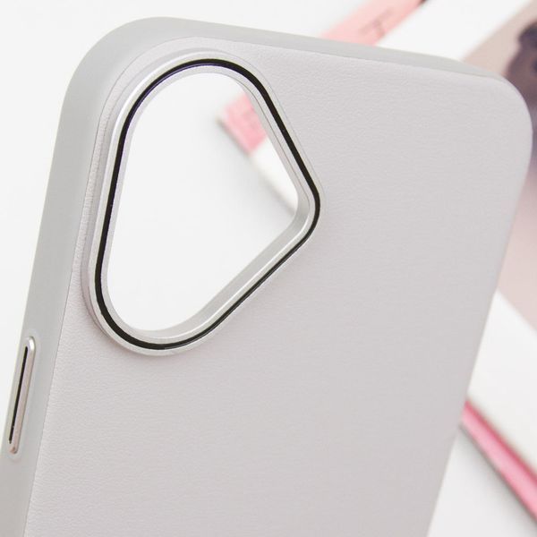 Чохол PC+Leather SGP with MagSafe для Apple iPhone 16 (6.1") Grey 322295 фото