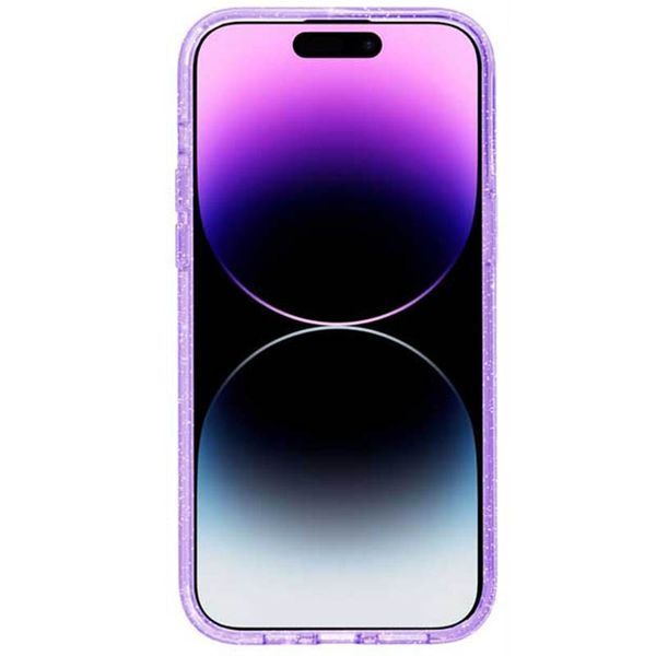 Чохол TPU Galaxy Sparkle (MagFit) для Apple iPhone 16 (6.1") Purple+Glitter 317021 фото