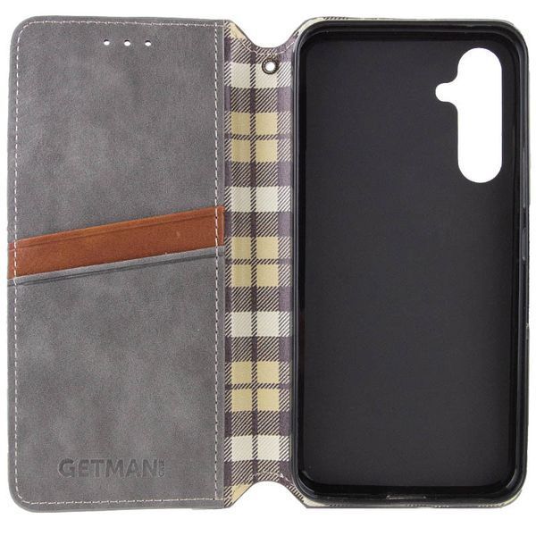 Шкіряний чохол книжка GETMAN Cubic (PU) для Samsung Galaxy M54 5G Сірий 272485 фото