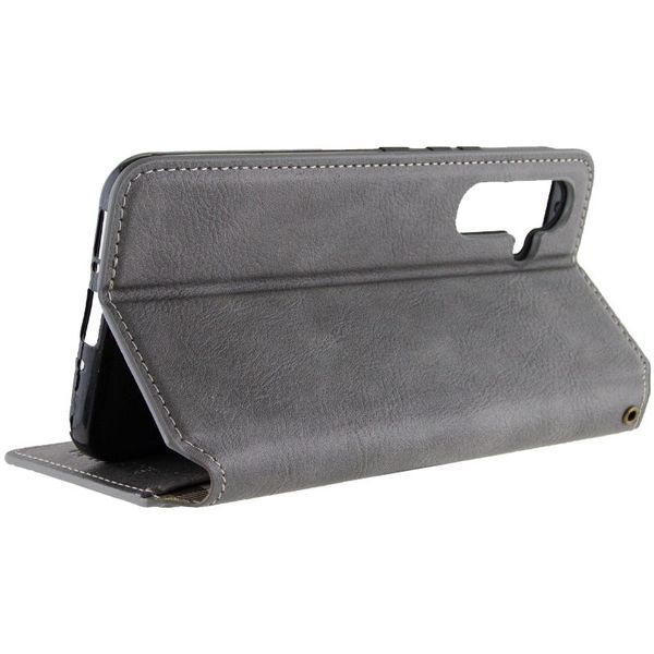Шкіряний чохол книжка GETMAN Cubic (PU) для Samsung Galaxy M54 5G Сірий 272485 фото
