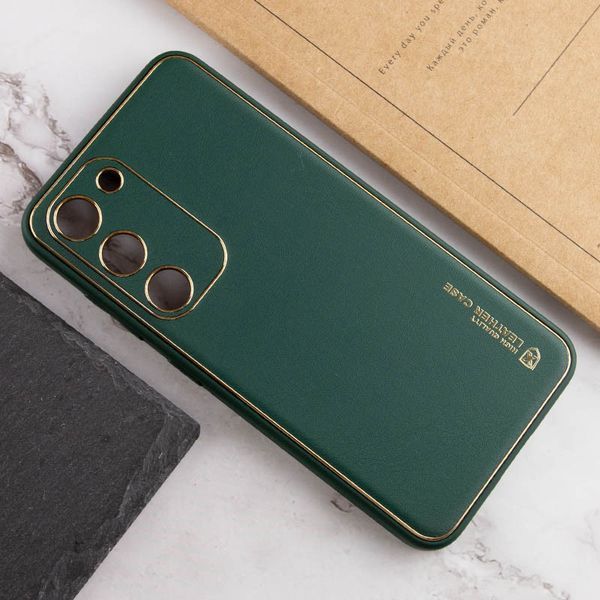 Шкіряний чохол Xshield для Samsung Galaxy S24 Зелений / Army Green 285979 фото
