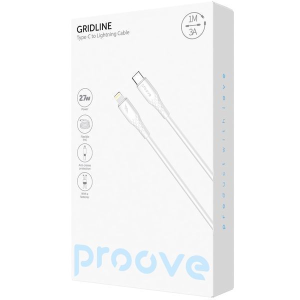 Кабель Proove GridLine Type-C to Lightning 27W (1m) (CCGL27002101) black 383951 фото