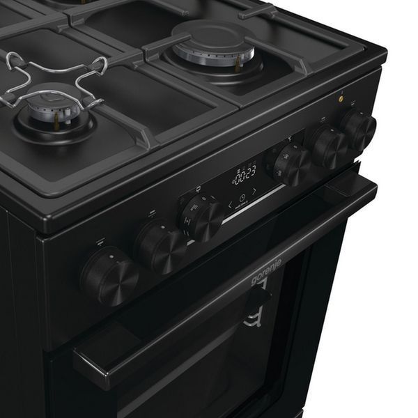 Плита Gorenje комбінована, 70л, 50x60см, дисплей, чавун, чорний (GK5C42BF) 375069 фото