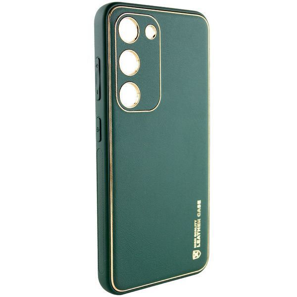 Шкіряний чохол Xshield для Samsung Galaxy S24 Зелений / Army Green 285979 фото