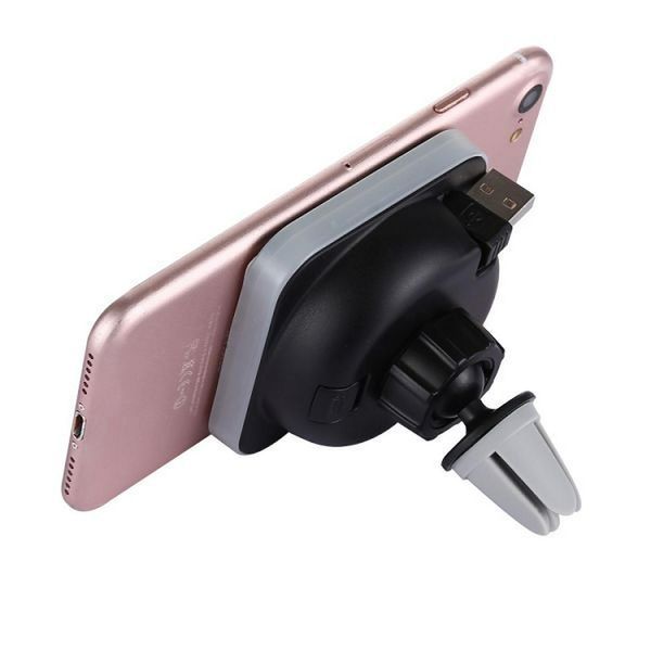 Автомобільна станція док Adsorption Mobile Phone Wireless Charging Holder Black 123335 фото