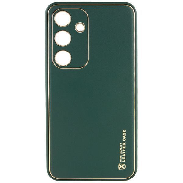 Шкіряний чохол Xshield для Samsung Galaxy S24 Зелений / Army Green 285979 фото